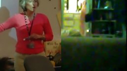 Slap piger sukker haner på gloryhole
